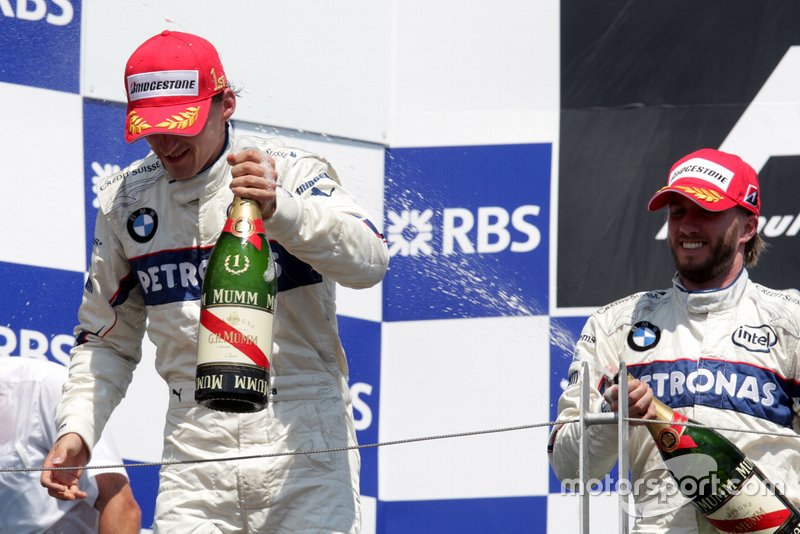 Race winner Robert Kubica, Nick Heidfeld, BMW Sauber F1