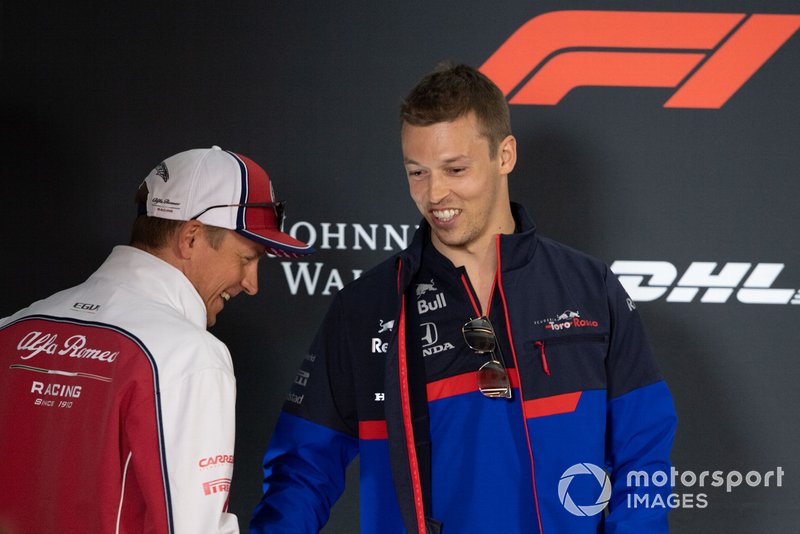 Daniil Kvyat, Toro Rosso, and Kimi Raikkonen, Alfa Romeo Racing