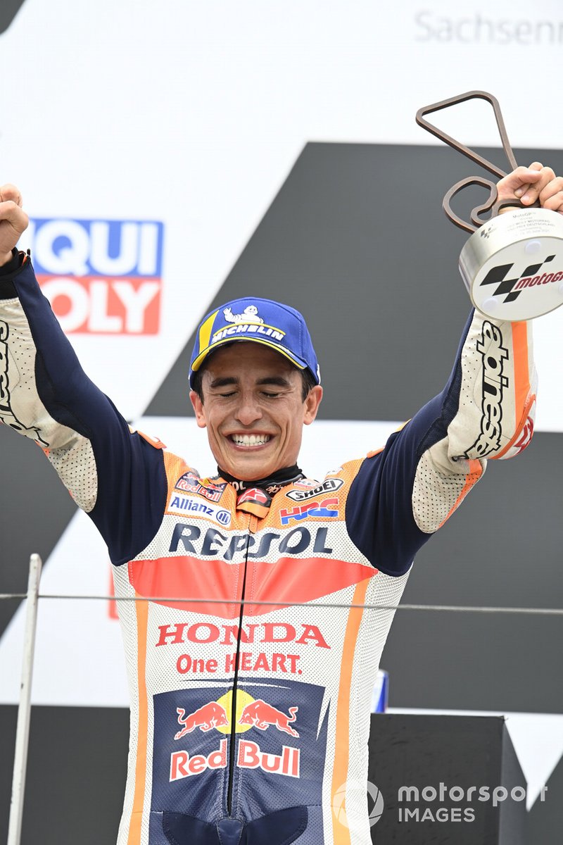 Podio: ganador de la carrera Marc Márquez, Repsol Honda Team