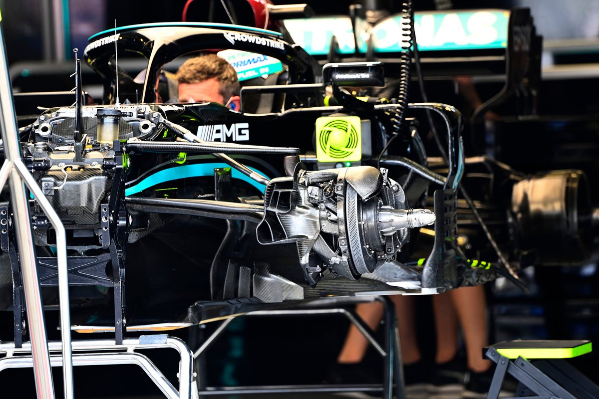 Detalle técnico del Mercedes W12