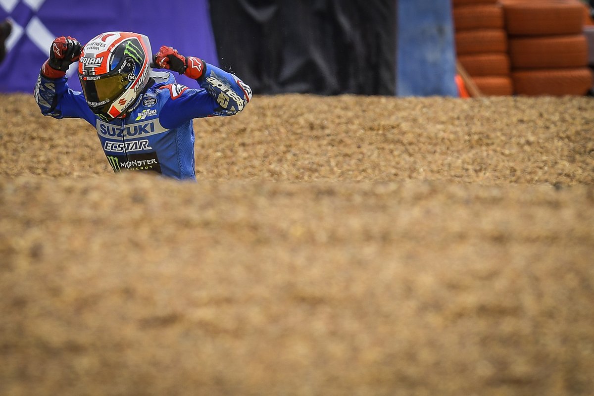 Caída de Alex Rins, Team Suzuki MotoGP
