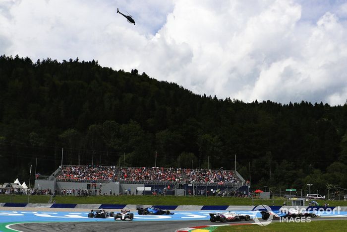 Nicholas Latifi, Williams FW43B, Pierre Gasly, AlphaTauri AT02 ,y Antonio Giovinazzi, Alfa Romeo Racing C41