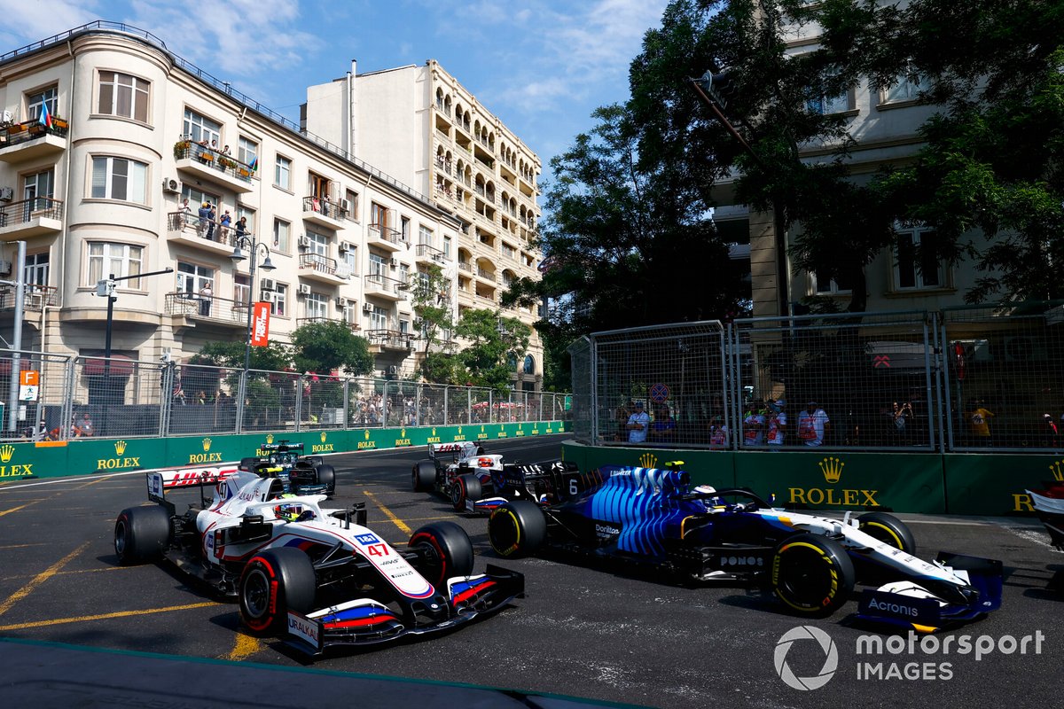 Nicholas Latifi, Williams FW43B, Mick Schumacher, Haas VF-21, al inicio