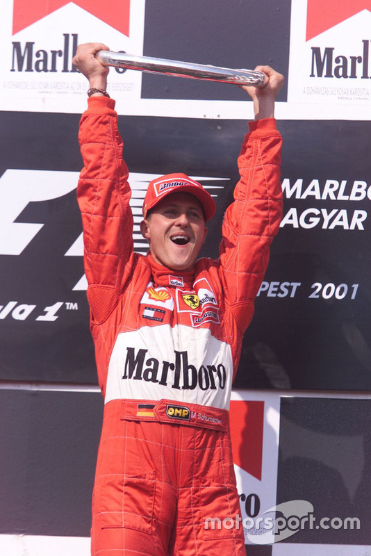 Podium: race winner Michael Schumacher, Ferrari
