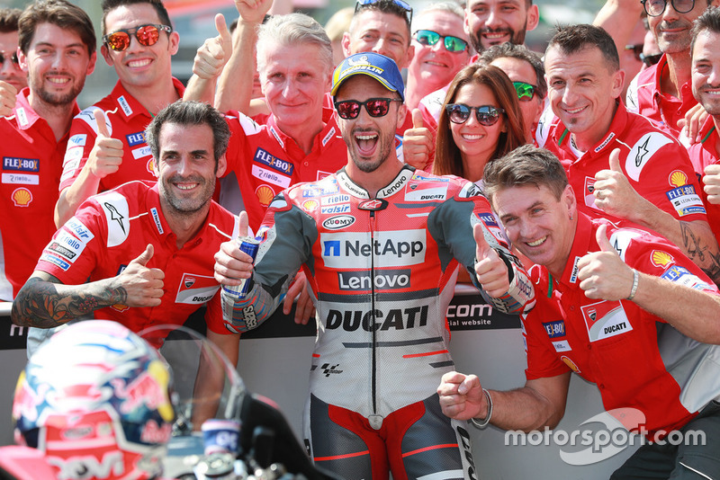 Pole sitter Andrea Dovizioso, Ducati Team