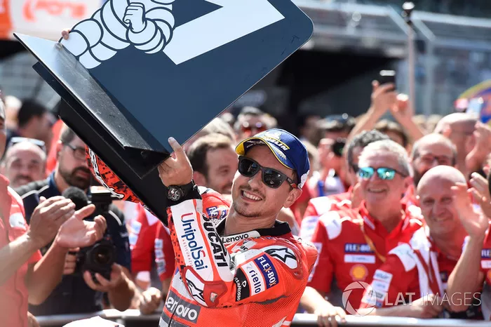 Ganador de la carrera Jorge Lorenzo, Ducati Team