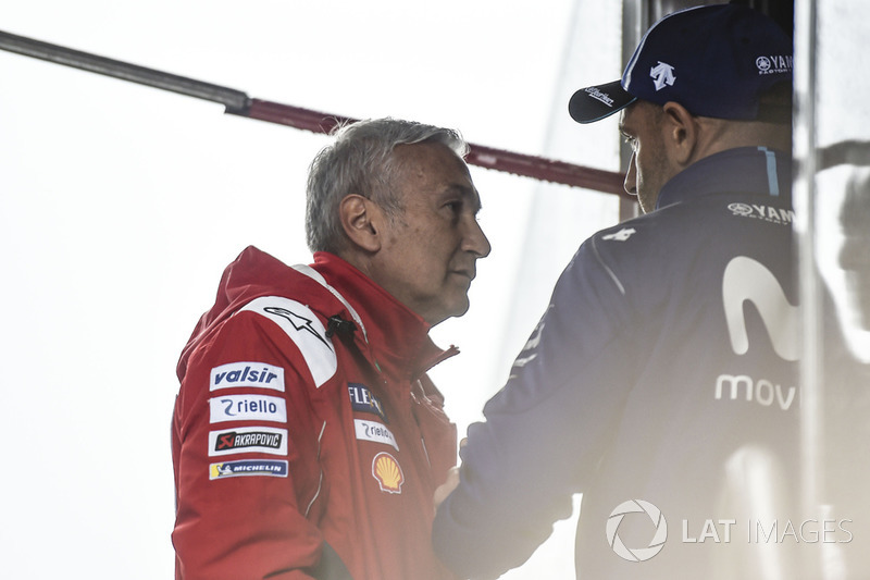Davide Tardozzi, Team Manager Ducati Team, Massimo Meregalli, Team Director Yamaha Factory Racing