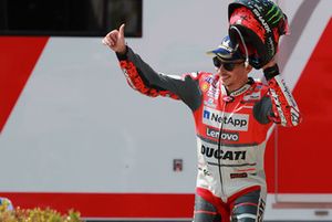 Podio: il secondo classificato Jorge Lorenzo, Ducati Team