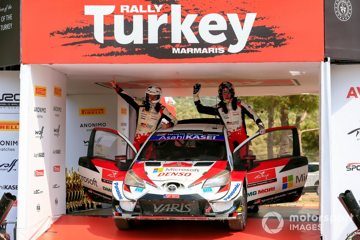 Ganador Elfyn Evans, Scott Martin, Toyota Gazoo Racing WRT Toyota Yaris WRC