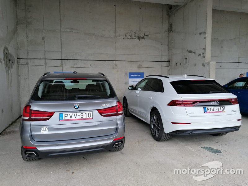 Los autos con los que llegaron los pilotos de Racing Point a Hungaroring