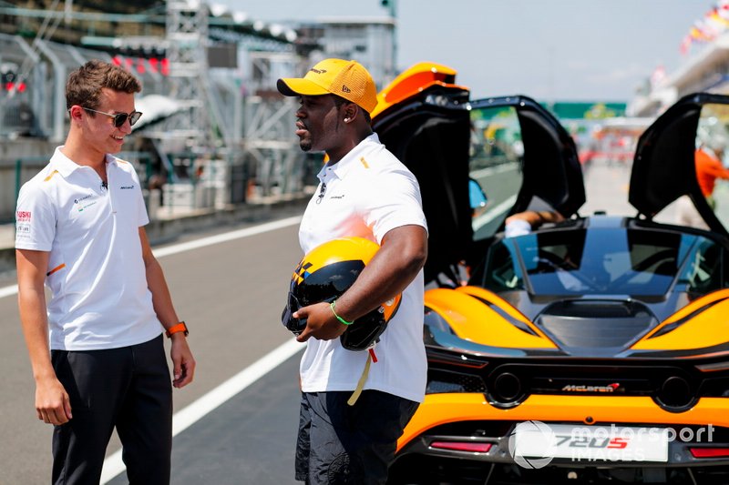 Lando Norris, McLaren y ASAP Ferg, rapero