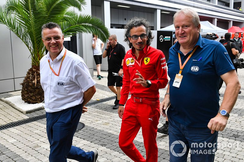 Jo Bauer and Laurent Mekies, Sporting Director, Ferrari