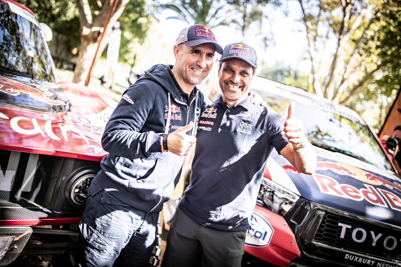 Stephane Peterhansel and Nasser Al-Attiyah