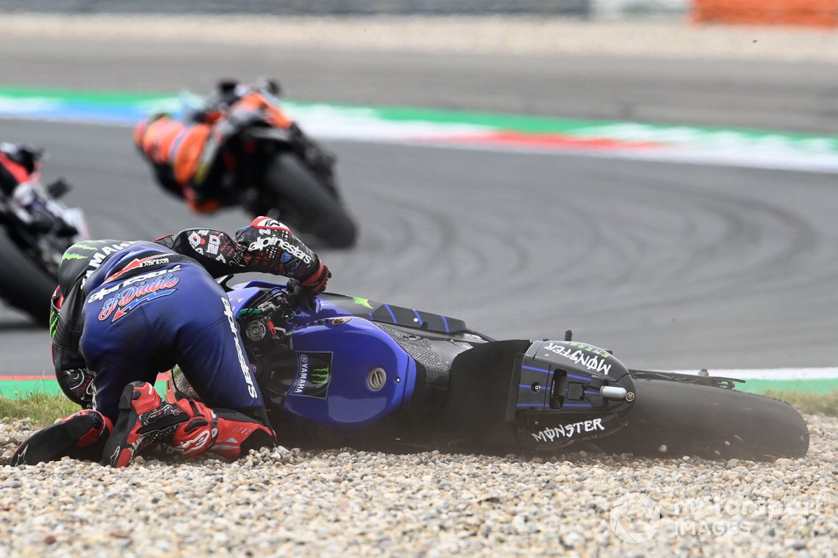 Caída Fabio Quartararo, Yamaha Factory Racing