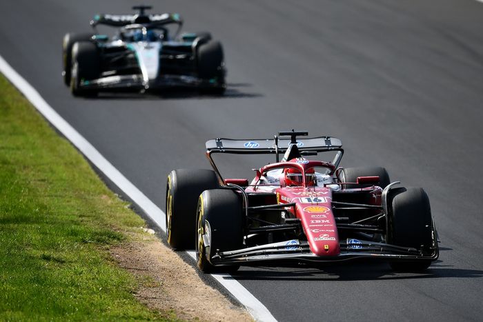 Charles Leclerc, Ferrari, George Russell, Mercedes