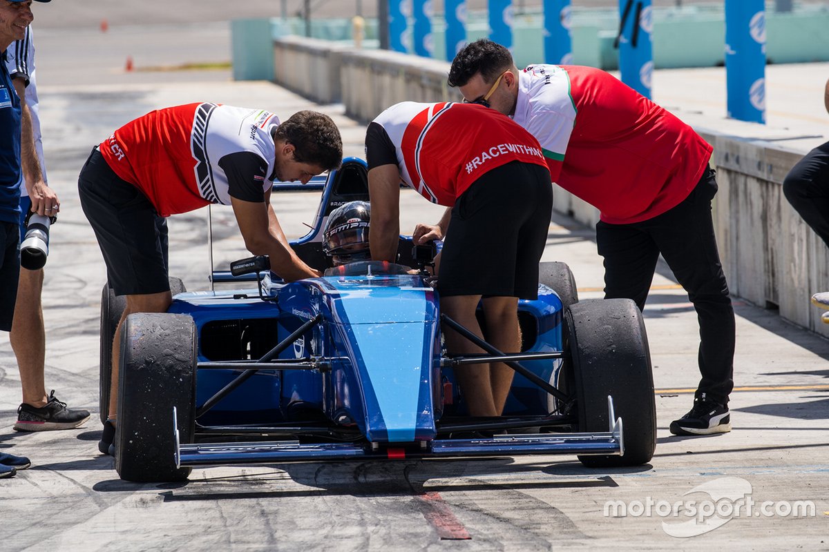 Emerson Fittipaldi Jr. testing a Formula 4 car