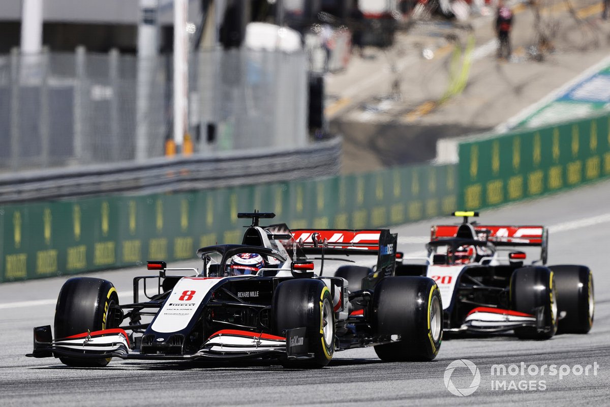 Romain Grosjean, Haas VF-20, Daniil Kvyat, AlphaTauri AT01