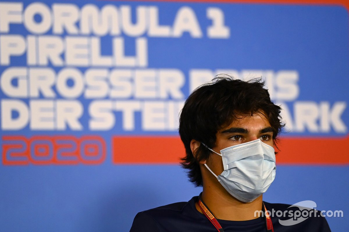 Lance Stroll, Racing Point in the press conference