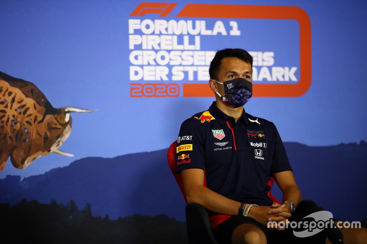 Alex Albon, Red Bull Racing in the press conference