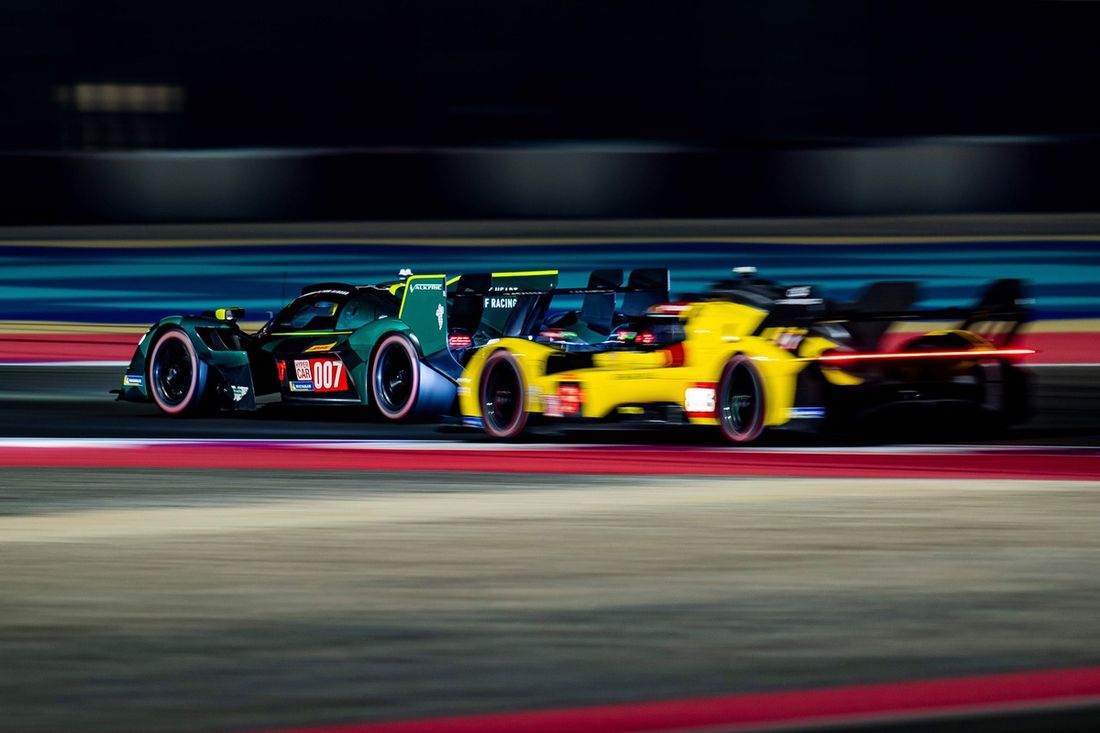 #7 Aston Martin Thor Team Aston Martin Valkyrie: Harry Tincknell, Tom Gamble, Ross Gunn, #83 AF Corse Ferrari 499P: Robert Kubica, Yifei Ye, Philip Hanson
