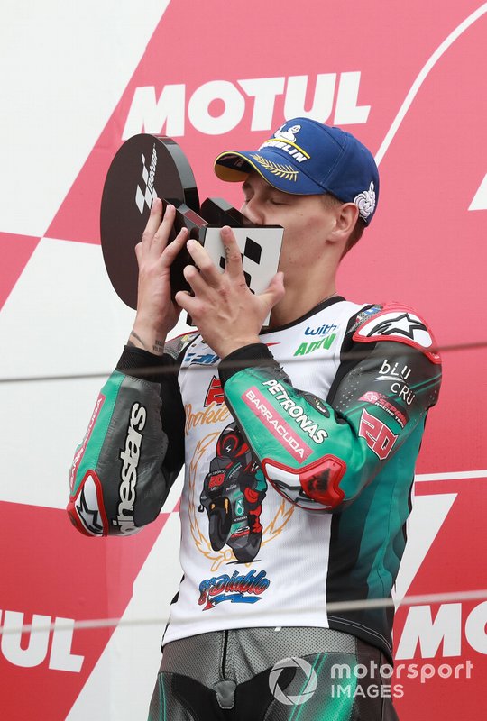 Podium: second place Fabio Quartararo, Petronas Yamaha SRT