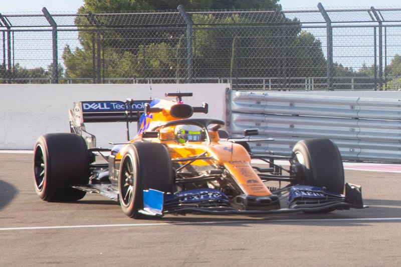 Lando Norris, McLaren with 2021 18-inch tyres