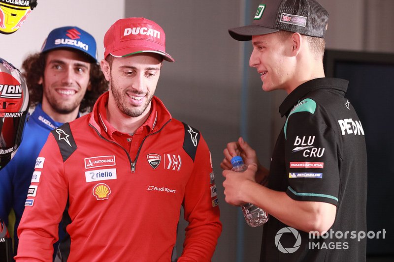Andrea Dovizioso, Ducati Team, Fabio Quartararo, Petronas Yamaha SRT