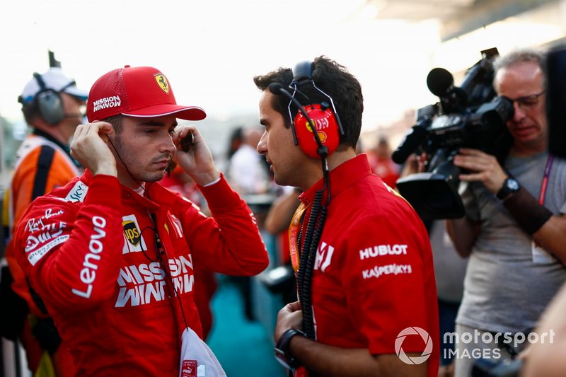 Charles Leclerc, Ferrari, sulla griglia