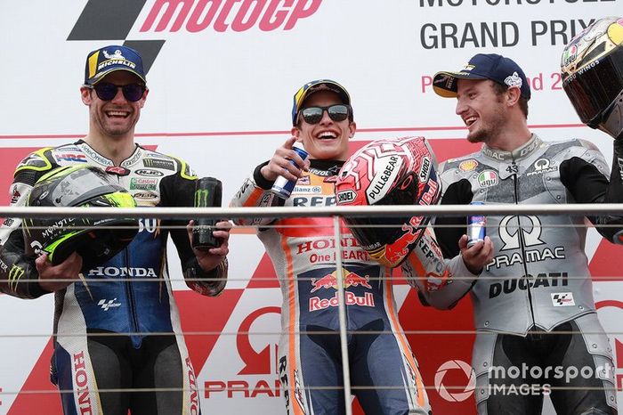 Podio: 1º Marc Marquez, 2º Cal Crutchlow, 3º Jack Miller