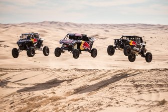 Red Bull Off-Road Junior Team member Blade Hildebrand, Mitch Guthrie, and Seth Quintero