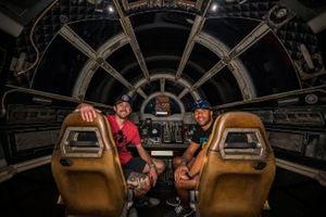 Ryan Blaney and Bubba Wallace at Star Wars Galaxy's Edge at Walt Disney World