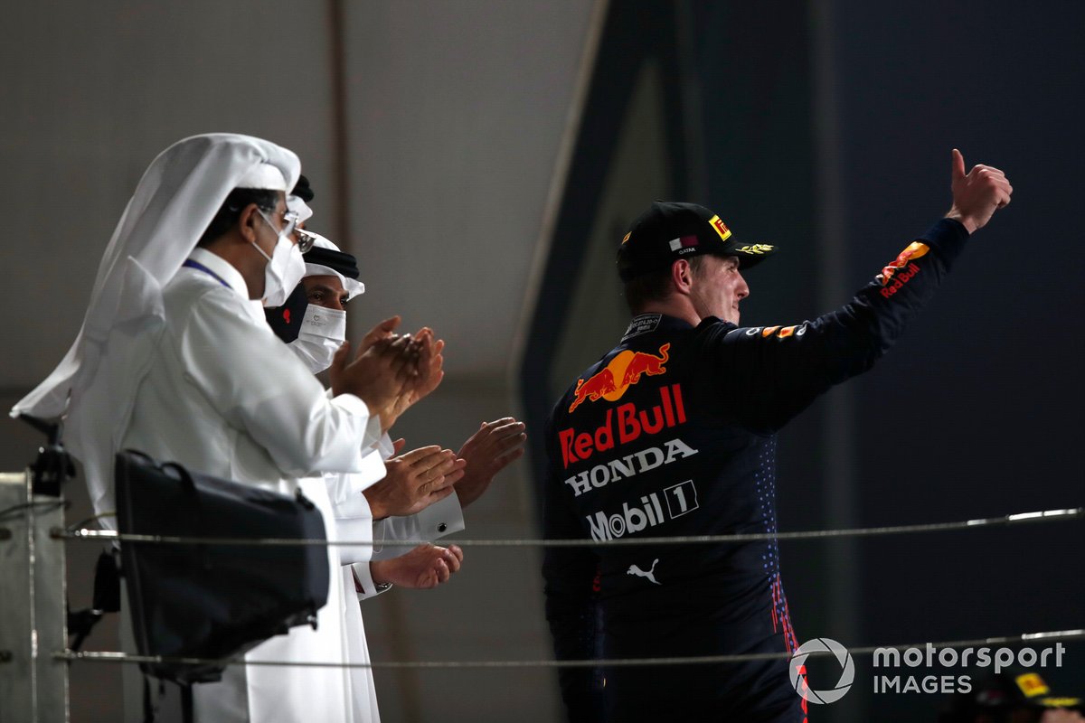 Podio: segundo lugar Max Verstappen, Red Bull Racing