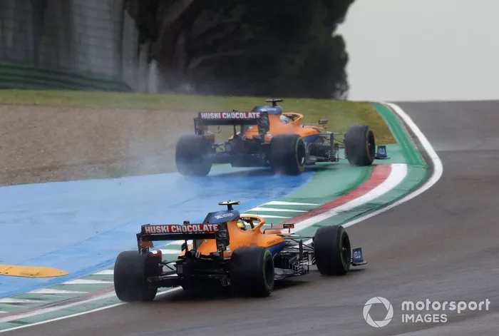 Daniel Ricciardo, McLaren MCL35M, Lando Norris, McLaren MCL35M