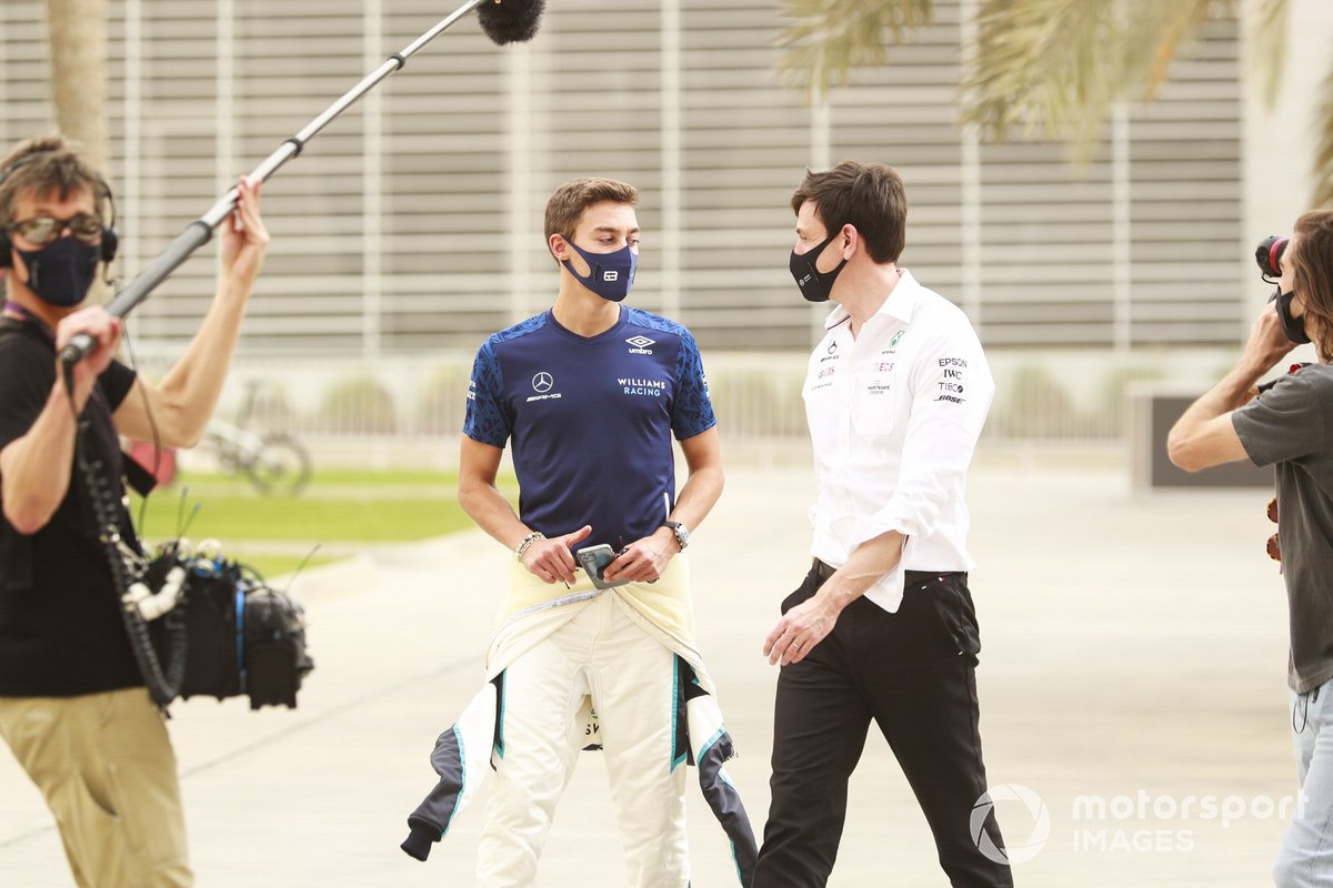George Russell, Williams e Toto Wolff, Direttore esecutivo (Business), Mercedes AMG