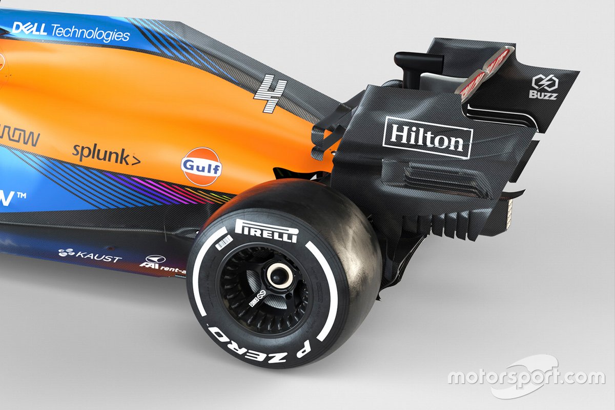 Arrière de la McLaren MCL35M
