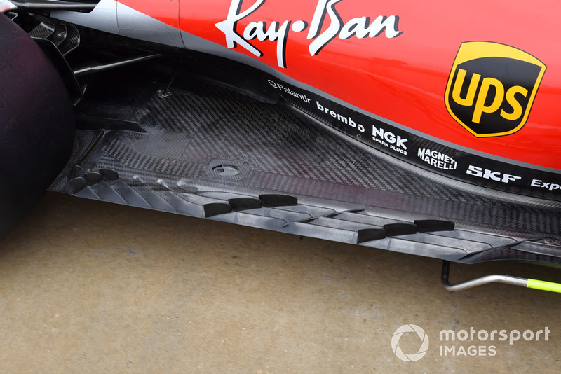 Ferrari SF-71H rear floor detail