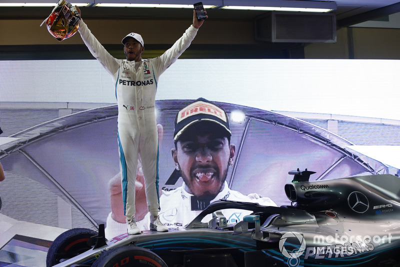Lewis Hamilton, Mercedes AMG F1, celebra