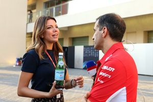 Federica Masolin, presentatrice Sky Italia e Marc Gene, Ferrari