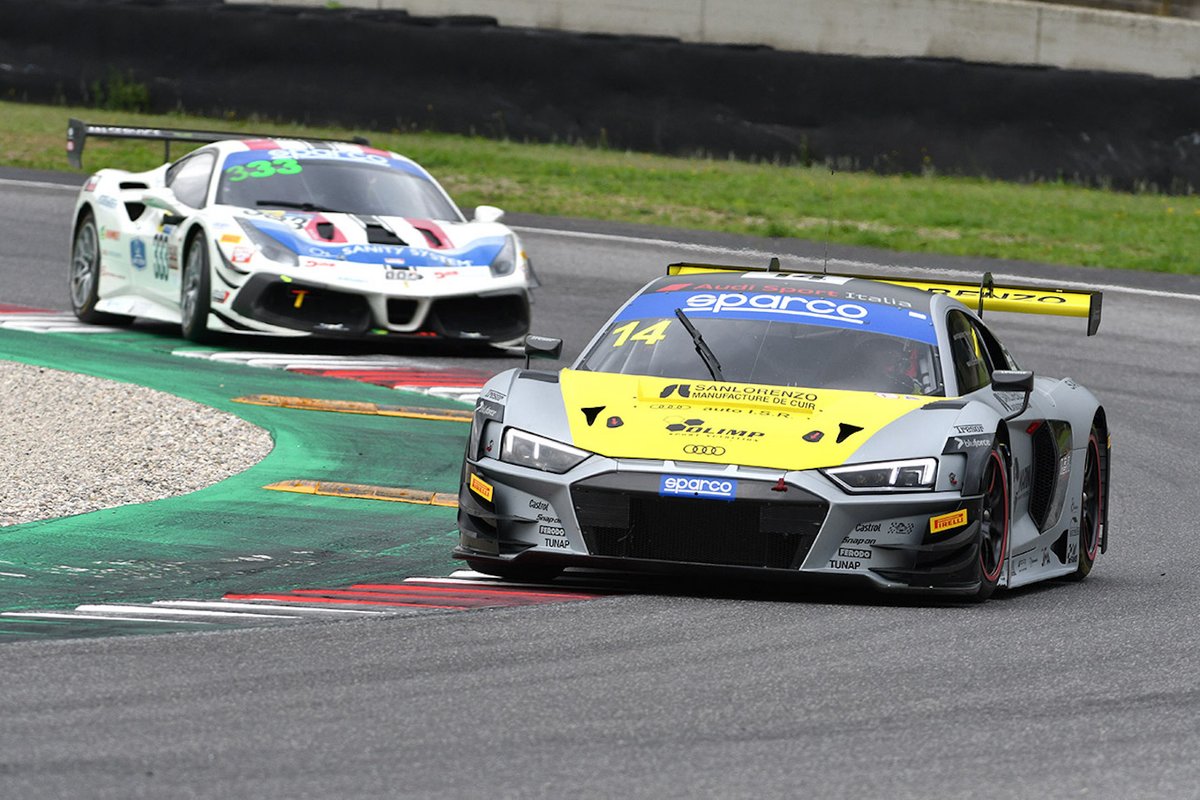 #14 Audi Sport Italia, Audi R8 LMS GT3 Evo: Daniel Mancinelli, Vito Postiglione