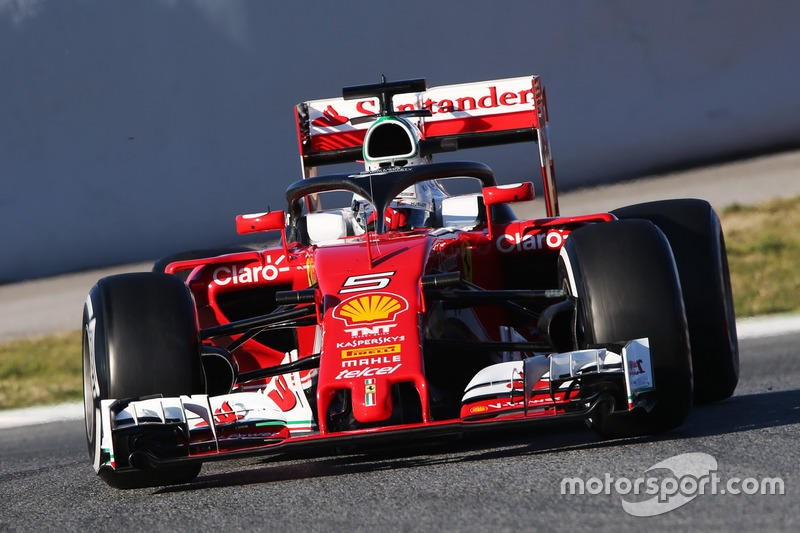 Sebastian Vettel, Ferrari SF16-H met de halo cockpit