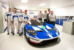 Marino Franchitti, Stefan Mücke, Andy Priaulx, Olivier Pla, Chip Ganassi Racing, George Howard-Chappell, Ford GT program manager, Larry Holt, Multimatic Motorsports Technical Director, Dave Pericak, Director, Ford Performance, Chip Ganassi, Chip Ganassi Racing