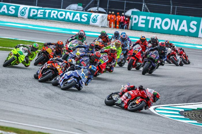 Francesco Bagnaia, Ducati Team leads at the start