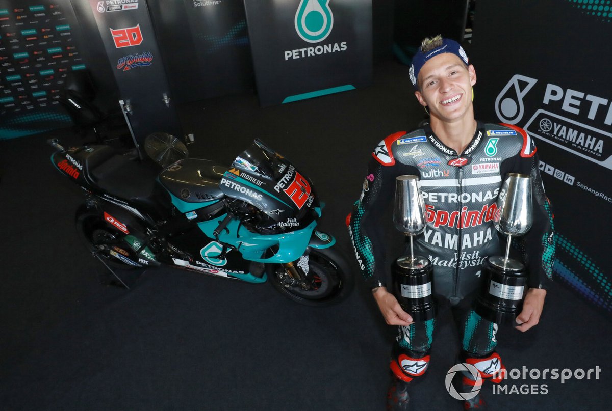 Il vincitore della gara Fabio Quartararo, Petronas Yamaha SRT