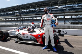 Marco Andretti, Andretti Herta with Marco & Curb-Agajanian Honda celebrates after winning the NTT P1 Award and pole