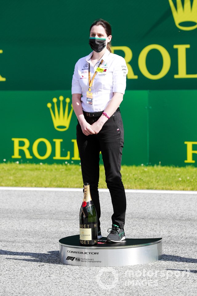 Mercedes F1 Team Member sul podio