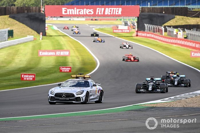 Safety Car, Lewis Hamilton, Mercedes F1 W11,  Valtteri Bottas, Mercedes F1 W11 