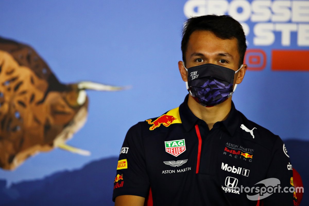 Alex Albon, Red Bull Racing in the press conference