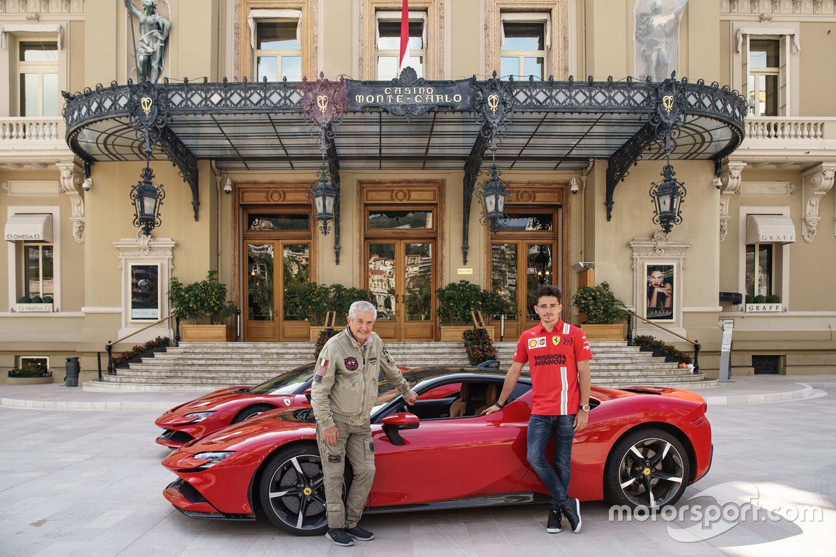 Claude Lelouch and Charles Leclerc, Ferrari