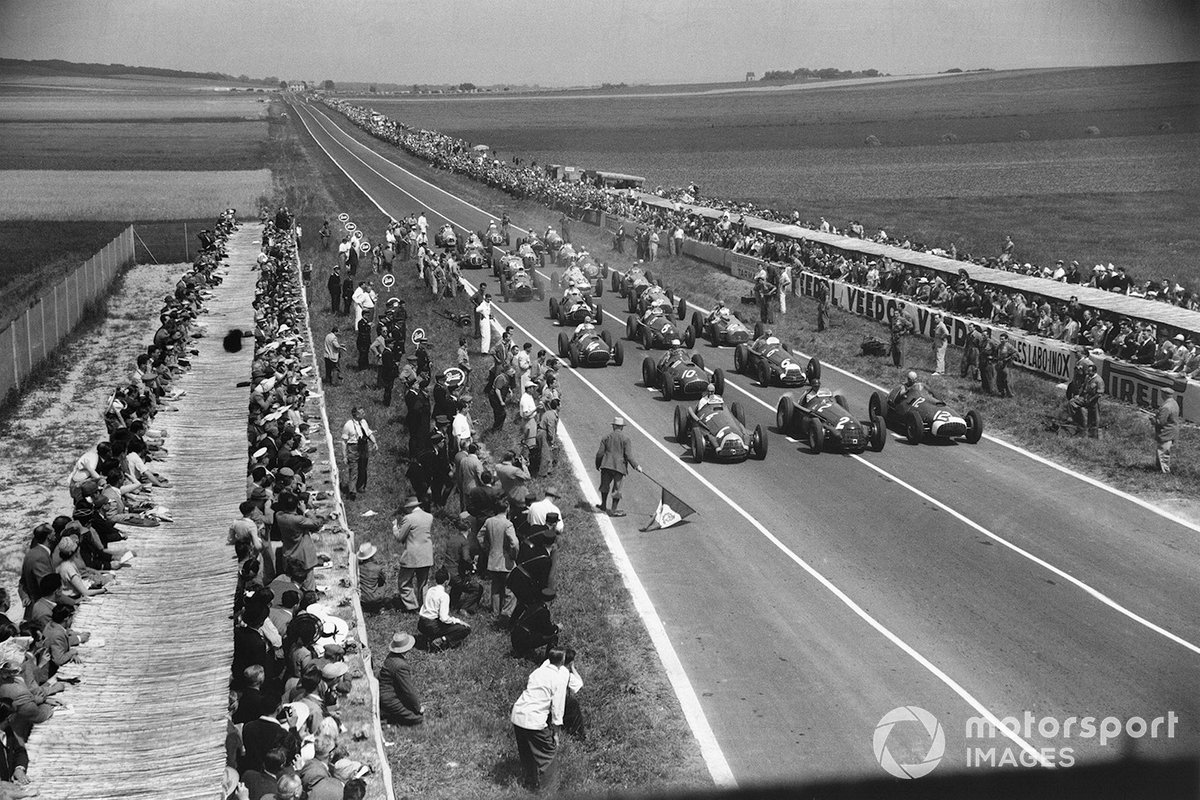 Juan Manuel Fangio, Alfa Romeo 159, Giuseppe Farina, Alfa Romeo 159, Alberto Ascari, Ferrari 375, Luigi Villoresi, Ferrari 375, Consalvo Sanesi, Alfa Romeo 159, Jose Froilan Gonzalez, Talbot T26C, Luigi Fagioli, Alfa Romeo 159, Louis Chiron, Maserati 4CLT/48, Reg Parnell, Ferrari 375, Philippe Etancelin, Talbot T26C