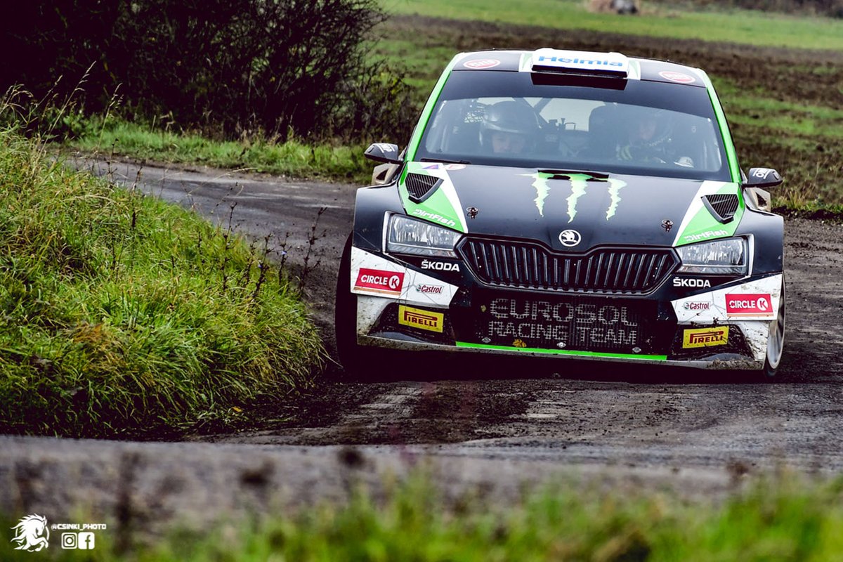 Oliver Solberg, Aaron Johnston, Eurosol Racing Team, Skoda Fabia Rally2 Evo